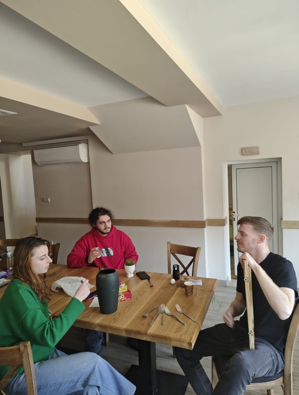 Participants at a table during an activity