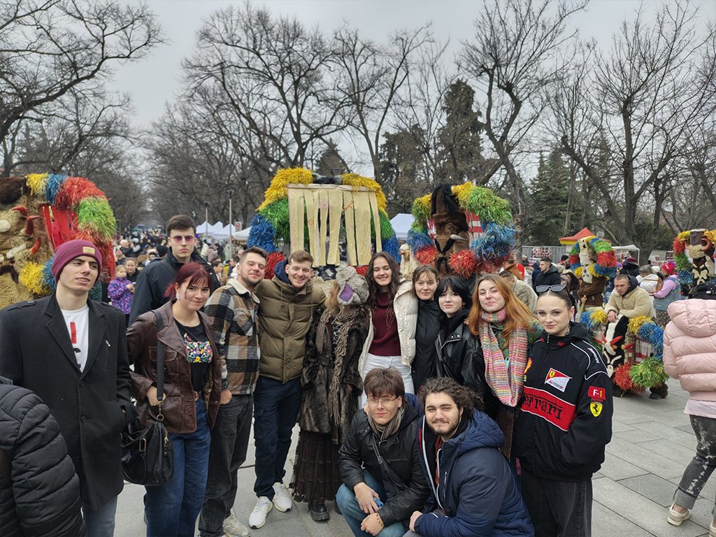 The group at the Martenitsa Parade in Stara Zagora
